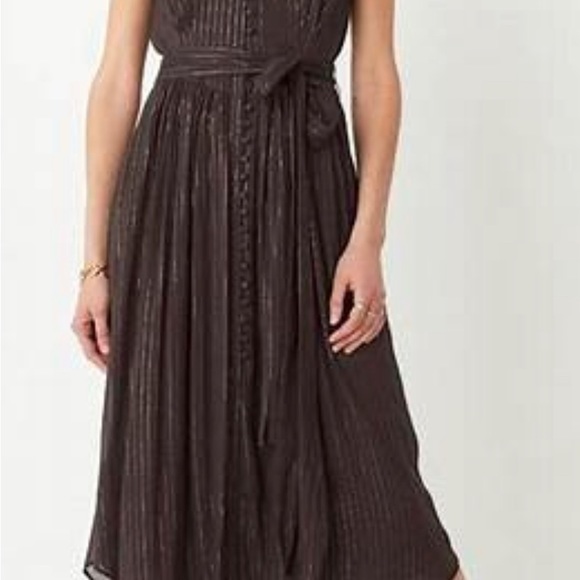 🔥Spell Mystic Sleeveless Midi Dress Black & Gold Size XS - Picture 7 of 8